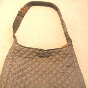 MZ Wallace Gray Quilted Crossbody Bag